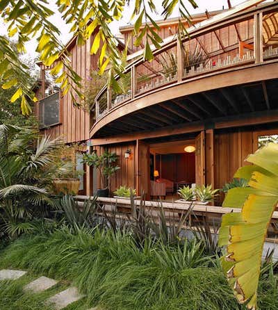  Asian Patio and Deck. Montecito Garden Beach House by Maienza Wilson.