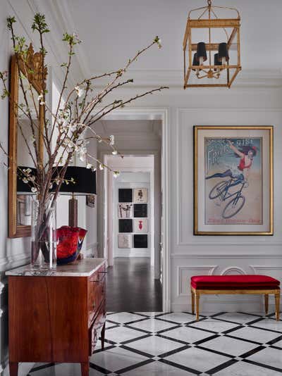  French Apartment Entry and Hall. Buckhead Pied-à-Terre by The Design Atelier.
