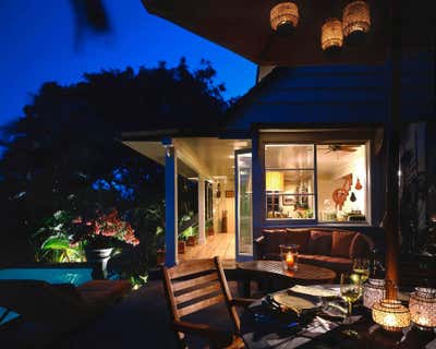  Mid-Century Modern Arts and Crafts Vacation Home Patio and Deck. Honolulu Hideway, Architectural Digest by Maienza Wilson.