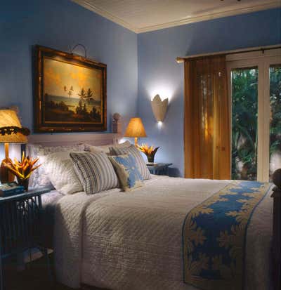 Moroccan Arts and Crafts Vacation Home Bedroom. Honolulu Hideway, Architectural Digest by Maienza Wilson.