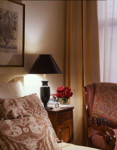  Moroccan British Colonial Family Home Bedroom. Manhattan Classic, Architectural Digest by Maienza Wilson.