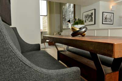  Mid-Century Modern Cottage Apartment Living Room. New York City West Village Loft by Maienza Wilson.