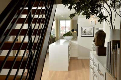  Mid-Century Modern Apartment Lobby and Reception. New York City West Village Loft by Maienza Wilson.