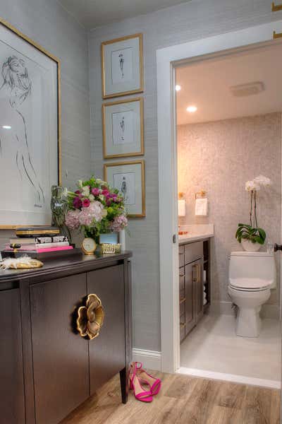  Office Bathroom. Rittenhouse Pied-a-terre  by Stella Ludwig Interiors, LLC.
