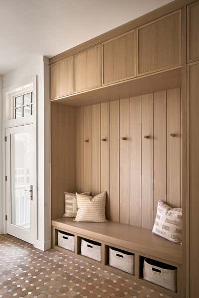  Beach Style Storage Room and Closet. Ocean County Beach House by Chango & Co..