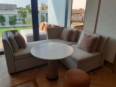  Asian Art Deco Apartment Living Room. M Al Arab - MUR by Galleria Design.