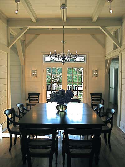  British Colonial Mediterranean Country House Dining Room. Nantucket Compound by Maienza Wilson.