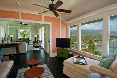  Cottage Beach House Living Room. Honolulu Black Point On Mauanalua Bay by Maienza Wilson.