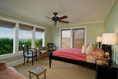  British Colonial Mediterranean Beach House Bedroom. Honolulu Black Point On Mauanalua Bay by Maienza Wilson.