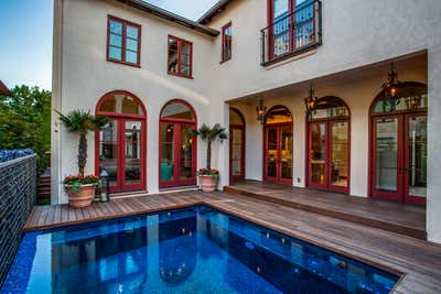  British Colonial Country House Patio and Deck. Spanish Colonial Revival, Dallas by Maienza Wilson.