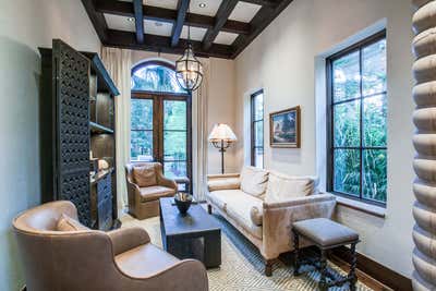  Mid-Century Modern Country House Living Room. Spanish Colonial Revival, Dallas by Maienza Wilson.