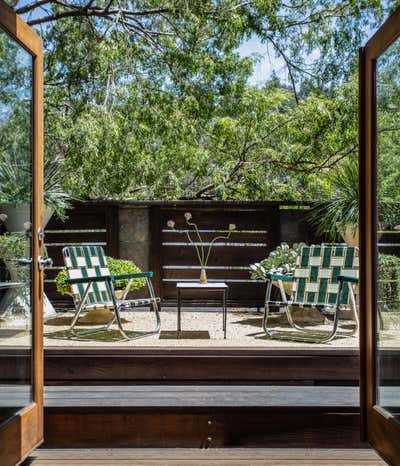  French Rustic Patio and Deck. Silver Lake Treehouse by LP Creative.