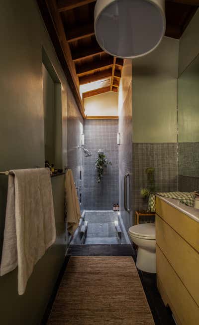  French Rustic Family Home Bathroom. Silver Lake Treehouse by LP Creative.