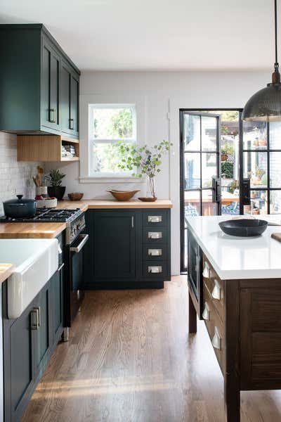  Transitional Family Home Kitchen. Poinsettia by Kelly Martin Interiors.