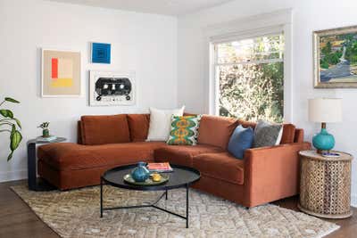  Eclectic Family Home Living Room. Poinsettia by Kelly Martin Interiors.