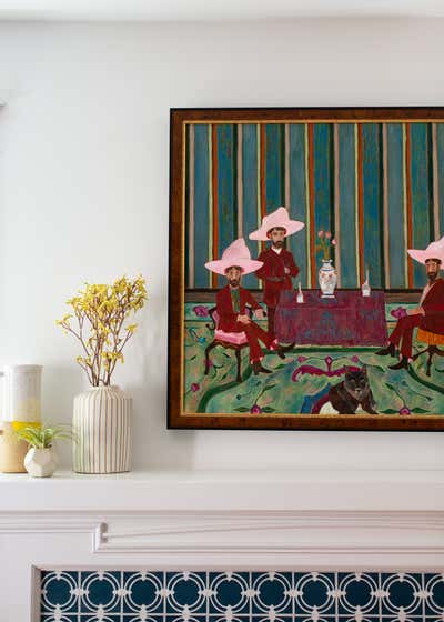  Mid-Century Modern Family Home Living Room. Poinsettia by Kelly Martin Interiors.