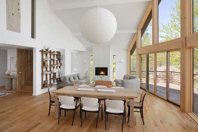  Bohemian Mid-Century Modern Vacation Home Open Plan. Lakefront Modern by Lauren Johnson Interiors.