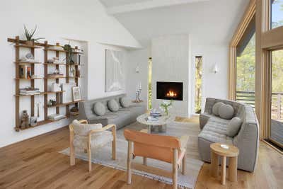  Mid-Century Modern Living Room. Lakefront Modern by Lauren Johnson Interiors.