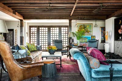  Maximalist Family Home Living Room. Boca Beach by Abby Hetherington Interiors.