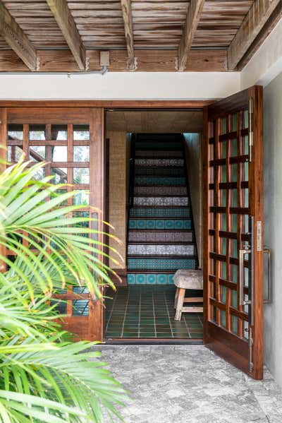  Tropical Family Home Entry and Hall. Boca Beach by Abby Hetherington Interiors.