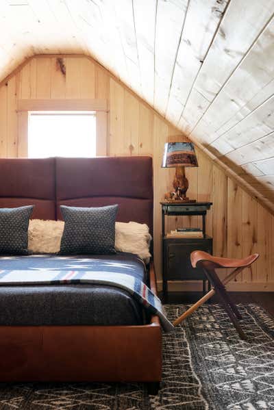 Western Bedroom. Big Timber Ranch Cabin 1 by Abby Hetherington Interiors.