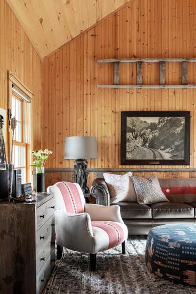  Western Country Living Room. Big Timber Ranch Cabin 2 by Abby Hetherington Interiors.
