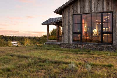  Western Rustic Family Home Exterior. Fly Fishing Cabin  by Abby Hetherington Interiors.