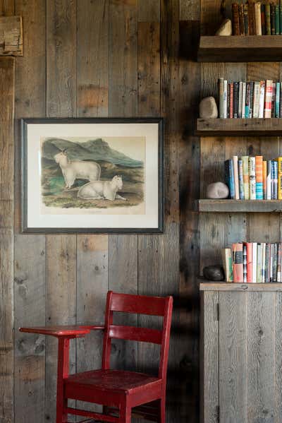  Rustic Family Home Entry and Hall. Fly Fishing Cabin  by Abby Hetherington Interiors.