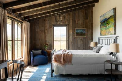 Western Bedroom. Fly Fishing Cabin  by Abby Hetherington Interiors.
