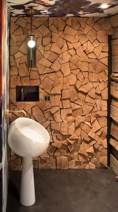  Rustic Maximalist Bathroom. Ross Peak by Abby Hetherington Interiors.