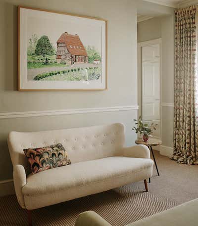  Mid-Century Modern Family Home Bedroom. Belgravia Townhouse by Max Dignam Interiors.