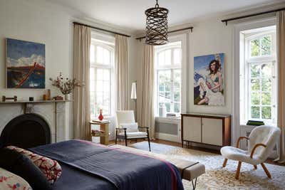  Mid-Century Modern Scandinavian Bedroom. Gramercy Townhome by Sara Story Design.