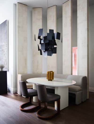  Art Deco Mid-Century Modern Apartment Dining Room. City Pied-À-Terre by Lisa Tharp Design.