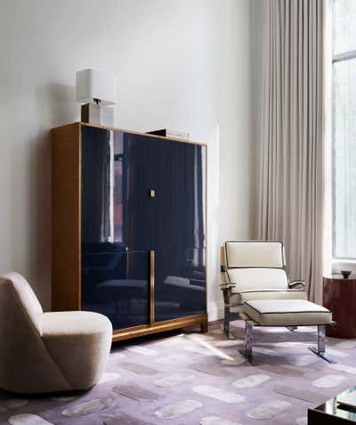  Art Deco Apartment Living Room. City Pied-À-Terre by Lisa Tharp Design.