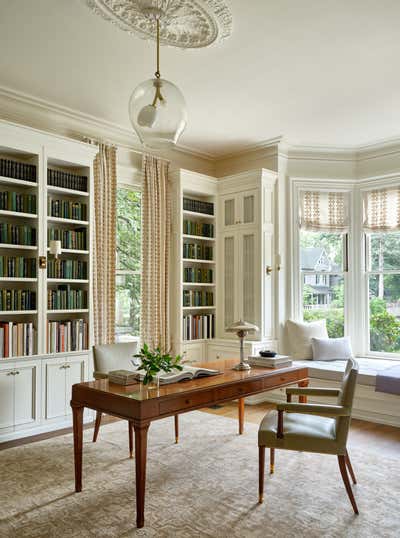  Family Home Office and Study. Gallerist's Residence by Lisa Tharp Design.