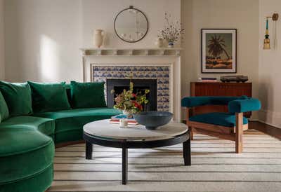  English Country Family Home Living Room. Brooklyn Heights Townhouse by White Arrow.