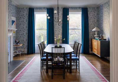  Arts and Crafts Family Home Dining Room. Brooklyn Heights Townhouse by White Arrow.