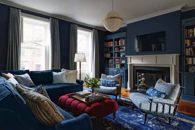  English Country Victorian Family Home Living Room. Brooklyn Heights Townhouse by White Arrow.