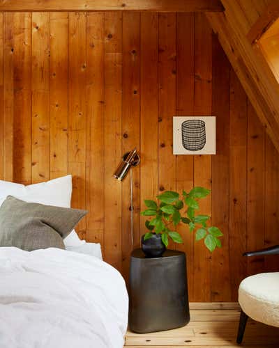  Craftsman Vacation Home Bedroom. Catskills A-Frame by BHDM Design.