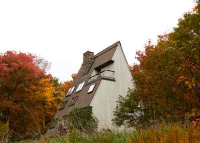 Transitional Organic Vacation Home Exterior. Catskills A-Frame by BHDM Design.