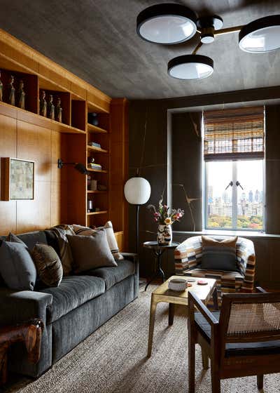  Mid-Century Modern Traditional Office and Study. Central Park West Apartment by Katch Interiors.