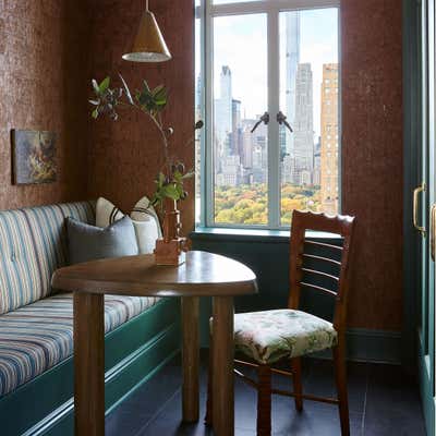  Mid-Century Modern Apartment Dining Room. Central Park West Apartment by Katch Interiors.