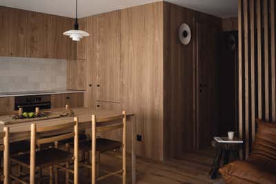  Farmhouse Minimalist Dining Room. Verbier Chalet  by Sophie Hamer Architecture Sàrl.