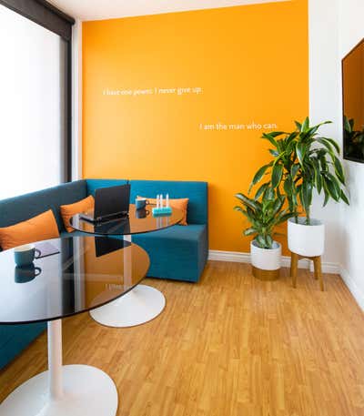  Minimalist Mid-Century Modern Office Meeting Room. Zak Hill by LH.Designs.