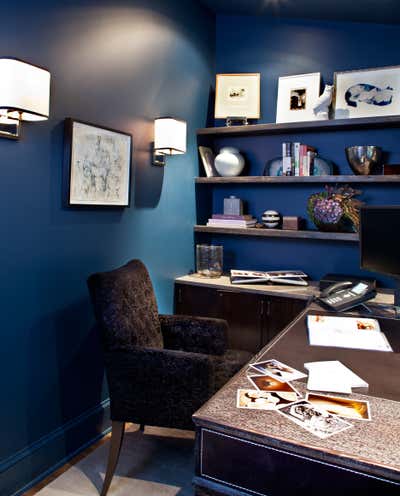  Contemporary Eclectic Family Home Office and Study. Greenwich Tudor by Lisa Frantz Interior.