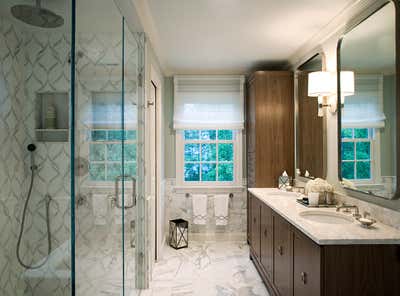  Transitional Eclectic Family Home Bathroom. Greenwich Tudor by Lisa Frantz Interior.
