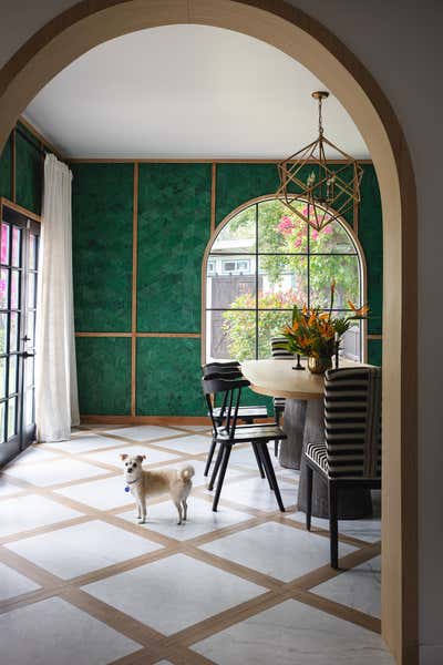  Art Deco Family Home Dining Room. Toluca Lake Residence by LVR - Studios.