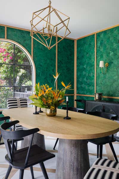  Art Deco Hollywood Regency Dining Room. Toluca Lake Residence by LVR - Studios.