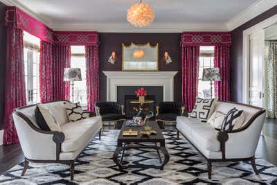  Hollywood Regency Family Home Living Room. Greenwich Colonial by Lisa Frantz Interior.