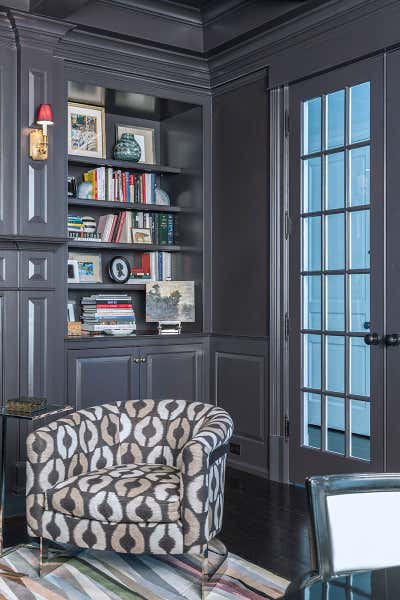 Transitional Office and Study. Greenwich Colonial by Lisa Frantz Interior.